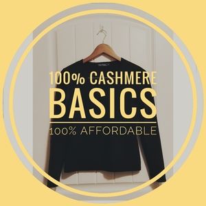 A closet staple: black, 100% cashmere, v-neck